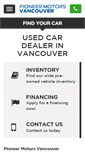 Mobile Screenshot of pioneermotorsvancouver.com